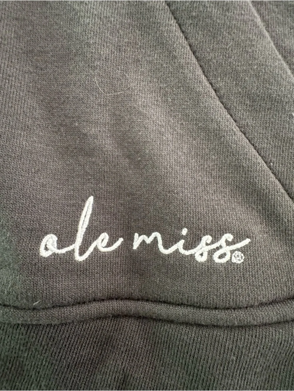 Ole Miss Quarter Zip Pullover NWT Cropped Sweatshirt Summit Sportswear M Gray - Picture 3 of 5